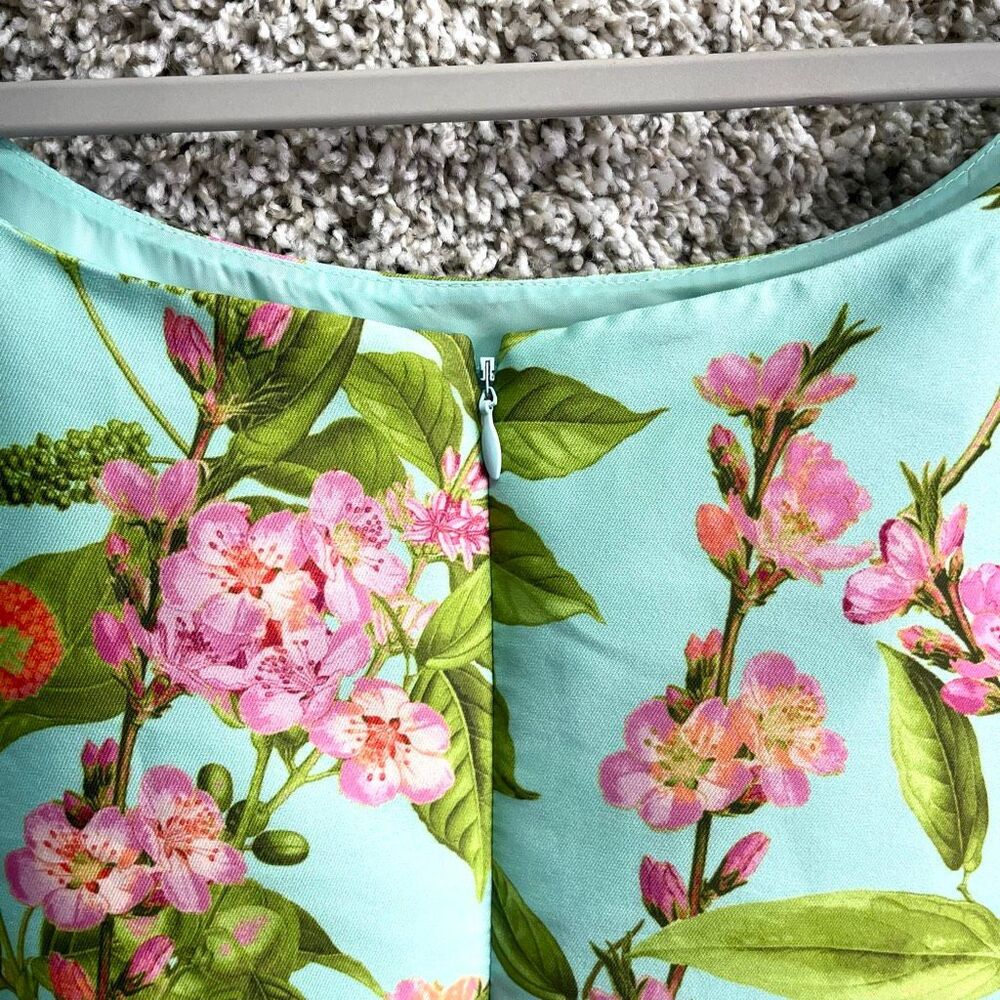 Talbots Dress Women’s 22W Botanical Floral Print Short Cap Sleeve Sheath‎ NWT - Picture 6 of 8